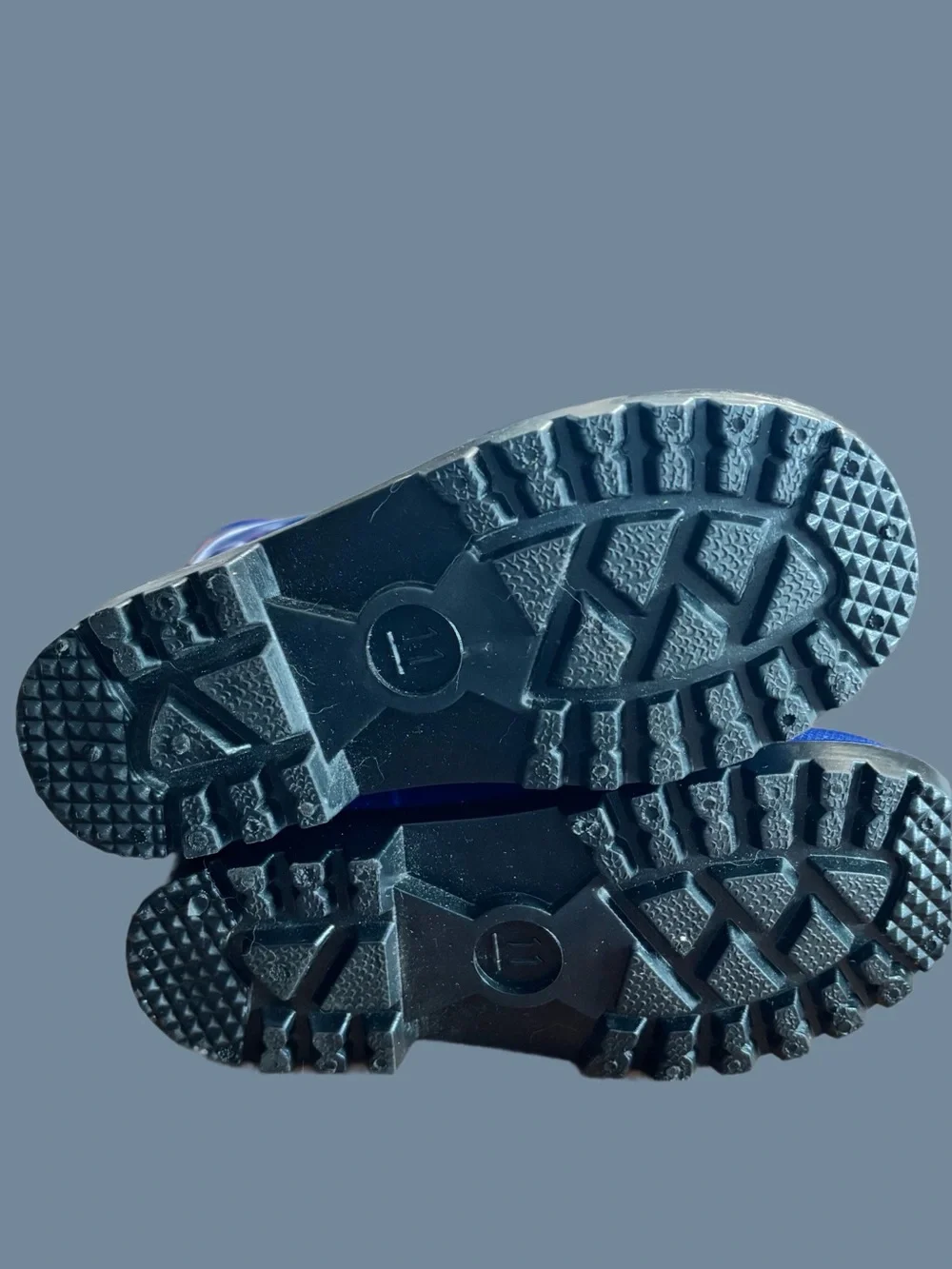 Kids Waterproof Bright Blue Rain Boots with Easy Pull Tabs